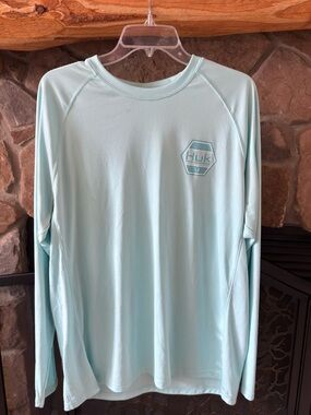 Huk Teal Performance Long Sleeve Shirt